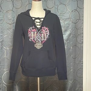 Authentic Harley Davidson hooded pullover sweatshirt